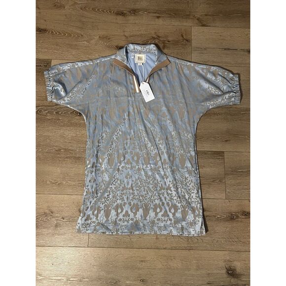 NWT Emily McCarthy Womens Blue Poppy Dress Size Medium - Picture 1 of 3